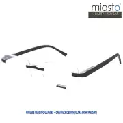 MIASTO RECTANGULAR UNISEX RIMLESS SQUARE READING GLASSES+1.00~ ULTRA LIGHTWEIGHT
