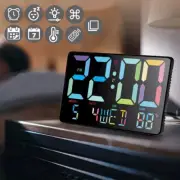 LED Digital Projection Alarm Clock RGB Electronic Wall Clock Large Screen Clock