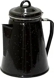 Stansport Enamel Percolator Coffee Pot 8 Cup - Black