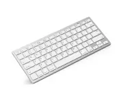 Slim wireless keyboard, 2.4 GHz 78-key mini wireless keyboard with USB receiver for Windows 10/8/7 / Vista / XP and Android-Silver
