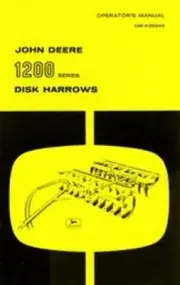 John Deere 1200 Model 1205 1206 1207 1208 1209 Disk Harrow Operators Manual JD