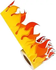 VINTORKY 1 Roll Fire Border Stickers DIY Bulletin Board Trim for Classroom Blackboard Decoration Lightweight and Cuttable Border Decal for Creative Wall Decor