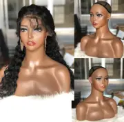 African Female Mannequin Head 18inch With Shoulder Earing Manikin PVC Head Wig