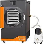 DALLE 6KG 5 Layer Freeze Dryer Machine, Automatic Vacuum Freeze Dryer for Candy, Meat, Fruit, Vegetables, Pet Food and More, Adjustable Temperature and Time, for Home & Commercial Use