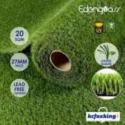 27mm Artificial Grass Synthetic Turf Fake Plastic Lawn Yard Flooring Plant 2x10M