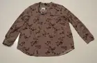 HILARY RADLEY Pink Floral Print Shirt Blouse Long Sleeve Size XL