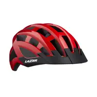 在飛比找momo購物網優惠-【LAZER】COMPACT 自行車安全帽(紅色/亞洲版頭型