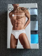 CALVIN KLEIN NEW MEN MULTICOLOR STRETCH 3 PACK HIP BRIEFS UNDERWEAR SIZE XL