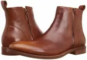 Men Handmade Boots Two Toned Cap Toe Ankle Burgundy Leather Tweed Formal Shoes