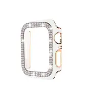 Worryfree Gadgets Bling Bumper Case for Apple Watch White/Rose Gold 42mm