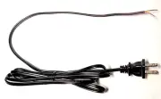 AC POWER CABLE CORD HSF SPT-1 6FT 18AWG SPT 300V BLACK POLARIZED 2 pieces