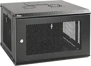 Tecmojo 6U Wall Mount Rack Network Cabinet for 19" IT Equipment,with Lockable Mesh Door and Side Panels,Cooling Fan,450mm Depth (Standard 6U/450mm Deep), Mesh/Black