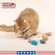 3pcs Plush Mouse Cat Toys – Interactive & Bite-Resistant Fun for Kittens