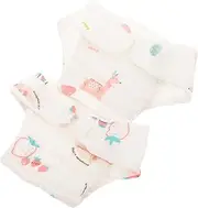 Milisten 2Pcs Reusable Cotton Diapers for Washable Cloth Nappy Pants Lightweight Portable Diaper for Travel Outing and Daily Use Suitable for Newborns Up