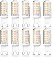 Bonlux G9 LED Bulbs Warm White 2700K, 4W G9 Capsule LED Light Bulb Equivalent to 40W G9 Halogen Bulb, G9 Socket LED Lamp, Energy Saving Light Bulbs, No Flicker, Non-dimmable (Pack of 10)