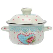 Double Ear Enamel Soup Pot Frying Cooking Pans Nonstick Bread Loaf
