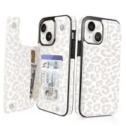 Flip Leather Wallet Case Card Holder Compatible with iPhone 13 6.1 Beige