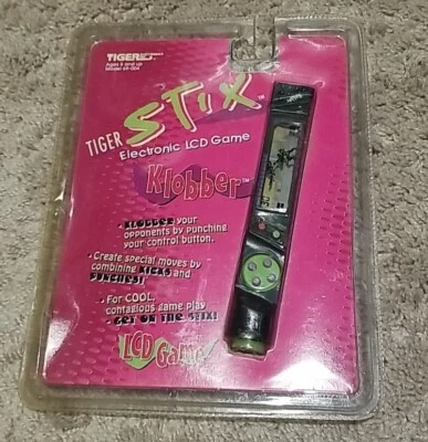 Tiger Stix Klobber Electronic LCD Game, 69-004, Vintage 1995, Fun/Cool, Ages 5+