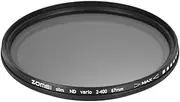 67mm Ultra Slim Variable Fader ND2-400 Neutral Density ND Filter Adjustable ND2 ND4 ND8 ND16 ND32 to ND400 for DSLR Cameras Multicolor 67mm