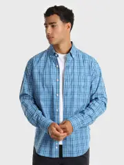 Long Sleeve Oxford Checkered Shirt