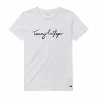 在飛比找PChome24h購物優惠-TOMMY 熱銷印刷文字圖案短袖T恤(女)-白色