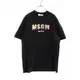 [二手] 【日本直送】 Pre-owned MSGM T-shirt Cut and sew Crew neck sequin logo embroidery black multicolor
