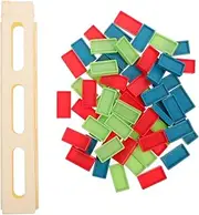 QUMIIRITY 1Set Educational Domino Clip Set Domino Blocks for Safe Plastic Building for Creative Play and Learning for Aged