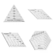 Transparent Quilting Sewing Patchwork Ruler Measuring Template Hexagon Tailor