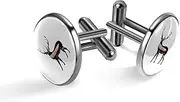 [Generic] Men's Cufflinks, Longhorn Elk Cuff Links for Men, Classic Cufflinks Black for Suit Shirt Wedding Business Birthday Jewelry Gift