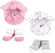 [HUDSON BABY] Infant Girls Turban and Socks Set, One Size