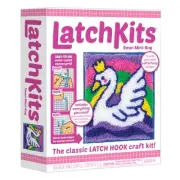 Latch Hook Kit for Wall Hangings & Mini-Rugs - Swan - Craft Kit with Easy, Co...