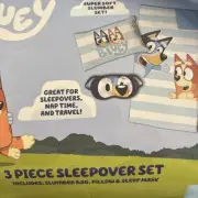 Bluey 3 Piece Sleepover set Blanket Pillow