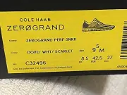 Cole Haan Zerogrand perforated sneaker Dove/ White / Scarlet