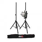 Pro X Set of 2 Heavy Duty Speaker Tripod Stands 6 ft. (44"-72") W/Bag