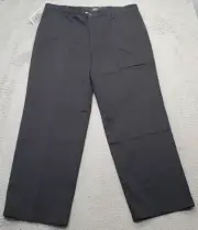 DOCKERS Sin Pinzas Pants Mens 38x30 Black Corte Coupe Classic Fit Flat Front