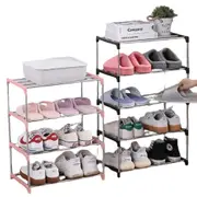 NNETM Keep your shoes tidy and accessible using the 1pc Galvanized Stackable Shoe Shelf