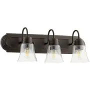 Quorum International 5094-3-286 Fort Worth Bathroom Vanity Light Oiled Bronze
