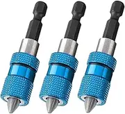 3PCS 60mm Drywall Screw Bits Setter Magnetic Bit Holder 1/4 Inch Hex Bits Adjustable Depth Screw Holder