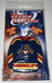 Florida Panthers NHL Jersey Light Key Ring Flashlight Keychain LED Bulb Sportfx