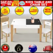 Kidbot Kids Table Chair Set Children Study Storage Desk Toy Play Game Chalkboard