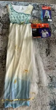 Totally Ghoul Blue Wavy Halloween Wig & Roman Beauty Size Sm Women Costume Kmart