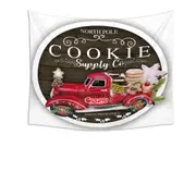 Cool Christmas Truck Cookie Supply Tapestry