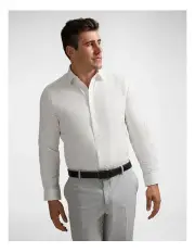 [Johnny Bigg] Coolmax Stretch Dress Shirt in White