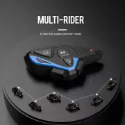 1PCS Motorcycle Intercom Helmet Bluetooth-compatible Headset For 6 Rider 2000M