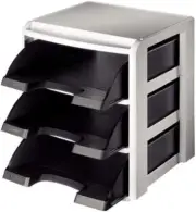 Leitz A4 Letter Tray Rack, Black, Plus Range, 53270095