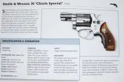 Smith & Wesson 36 Revolver Gun Pistol Picture Out of Print Handgun Spec Sheet