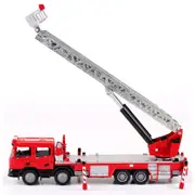Diecast Fire Engine Ladder Fire Rescue Truck Toy Collectors Model