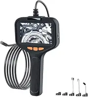 Endoscope Camera with Light, HD 1080P Borescope with 4.3'' Screen 8 Adjustable Lights, nspection Camera with 16.4ft Rigid Black 5m