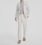 Nick Graham Men's Beige Slim Fit Stretch 2-Piece Suit Set Size 44L