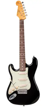 Essex Vintage VES34 3/4 Size SC Style Left Hand Electric Guitar SSS Black